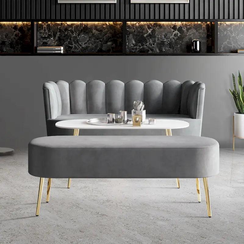 CraftPorch Luxurious Velvet Upholstered 3-piece Living Set