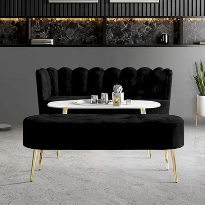 CraftPorch Luxurious Velvet Upholstered 3-piece Living Set