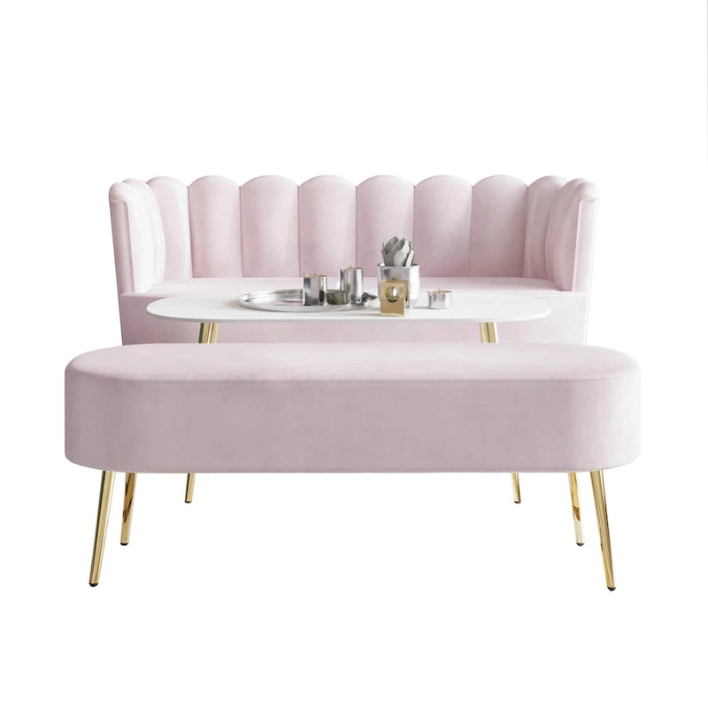 CraftPorch Luxurious Velvet Upholstered 3-piece Living Set