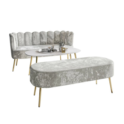 CraftPorch Luxurious Velvet Upholstered 3-piece Living Set