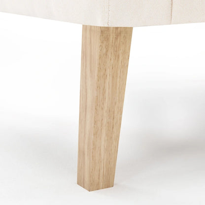 LUE BONA Linen and Walnut Legs Mid Century Modern Button Tufted Accent Chair (Set of 2) - 33.86 H X 27.95 W X 29.53 D