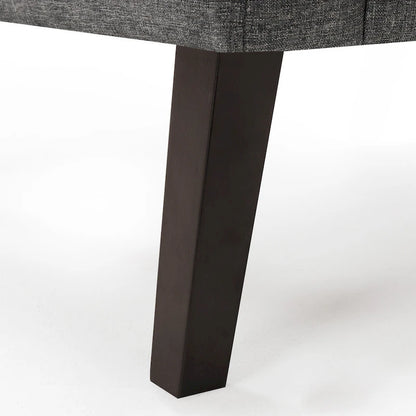 LUE BONA Linen and Walnut Legs Mid Century Modern Button Tufted Accent Chair (Set of 2) - 33.86 H X 27.95 W X 29.53 D