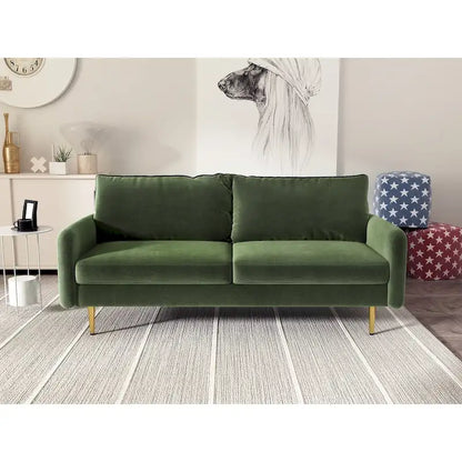 70 Velvet Square Arm Sofa