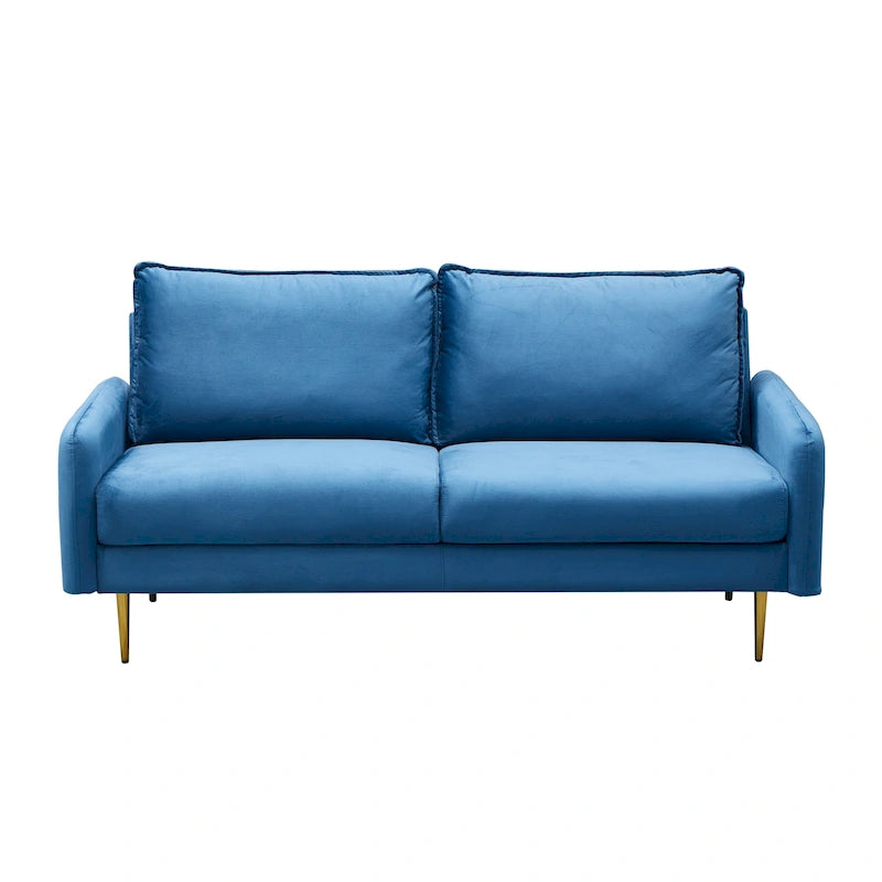70 Velvet Square Arm Sofa