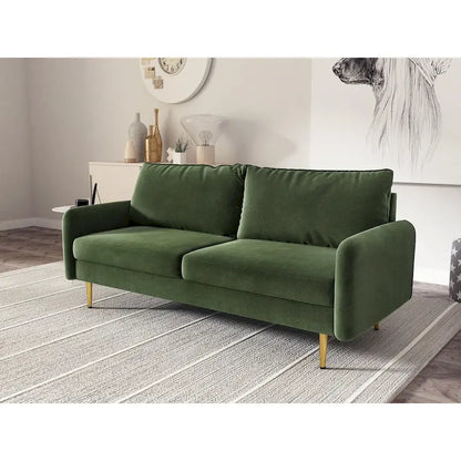 70 Velvet Square Arm Sofa