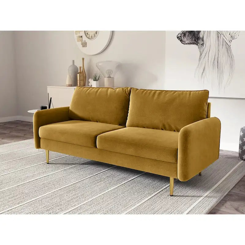 70 Velvet Square Arm Sofa