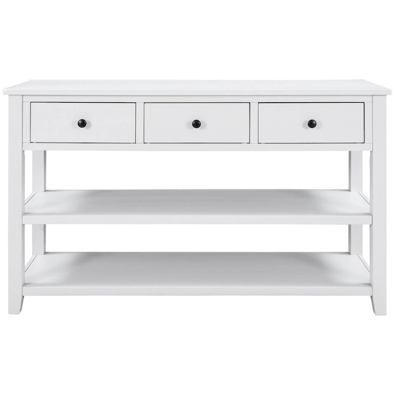 Merax Retro Design Console Table with3 Top Drawers