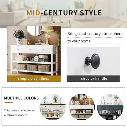 Merax Retro Design Console Table with3 Top Drawers