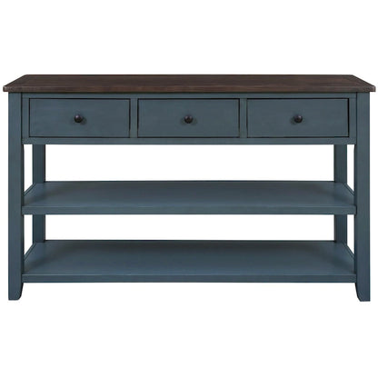 Merax Retro Design Console Table with3 Top Drawers