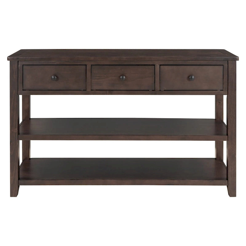 Merax Retro Design Console Table with3 Top Drawers