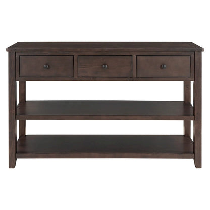 Merax Retro Design Console Table with3 Top Drawers