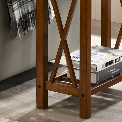 Joya Farmhouse 12-inch Faux Marble 1-Shelf Side Table by Furniture of America