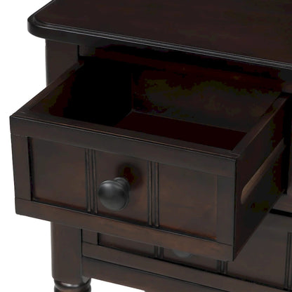 Nestfair Narrow Console Table with 3 Drawers and Shelf