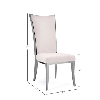 Massimo Silver Stainless Steel Dining Chair