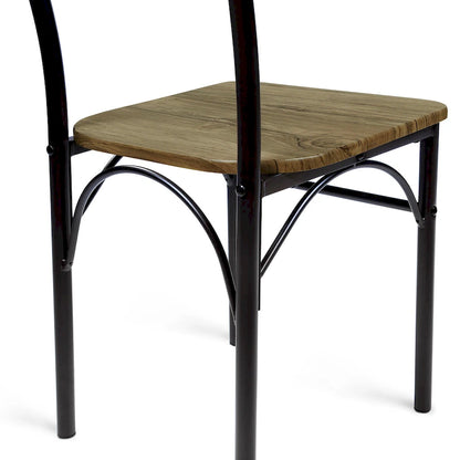 Zath Industrial Metal Compact 3-Piece Square Dining Table Set by Furniture of America