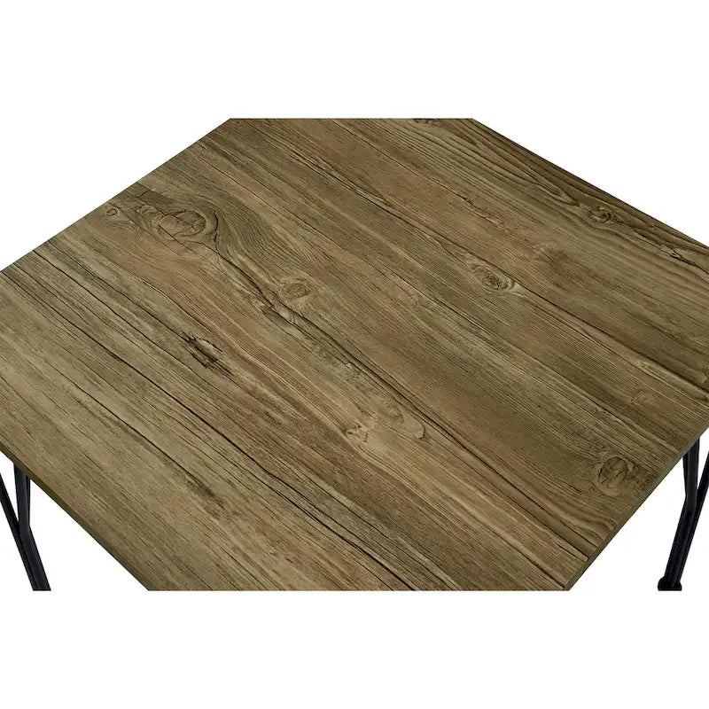 Zath Industrial Metal Compact 3-Piece Square Dining Table Set by Furniture of America