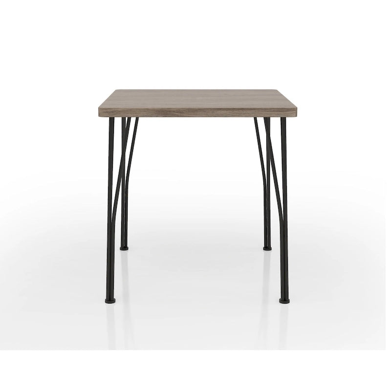 Zath Industrial Metal Compact 3-Piece Square Dining Table Set by Furniture of America