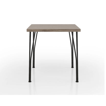 Zath Industrial Metal Compact 3-Piece Square Dining Table Set by Furniture of America