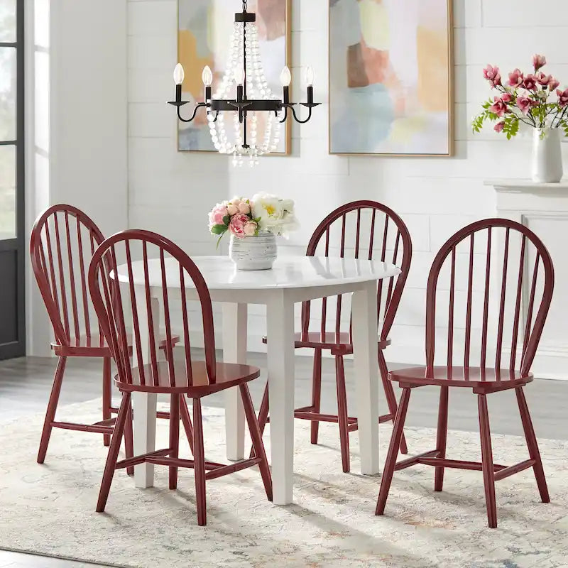Simple Living Rollo Solid Wood 5-piece Drop-Leaf Dining Set