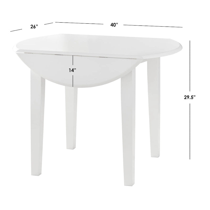 Simple Living Rollo Solid Wood 5-piece Drop-Leaf Dining Set