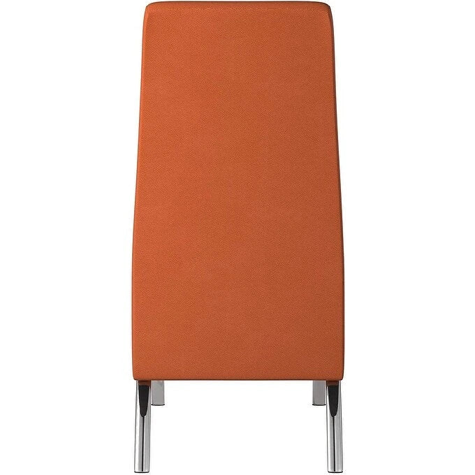 Hamil Leatherette Dining Chair with Chrome Legs Set of 2