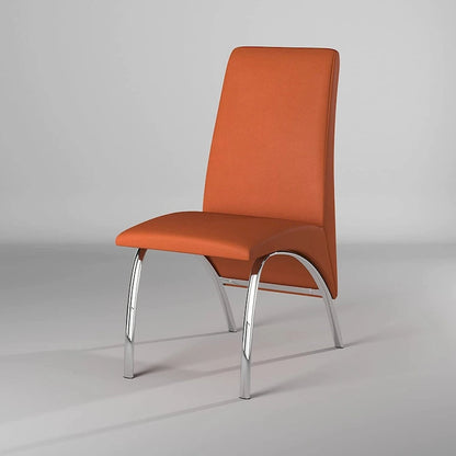 Hamil Leatherette Dining Chair with Chrome Legs Set of 2