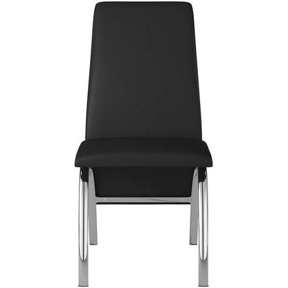 Hamil Leatherette Dining Chair with Chrome Legs Set of 2