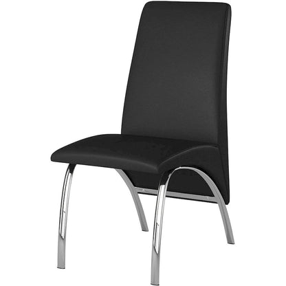 Hamil Leatherette Dining Chair with Chrome Legs Set of 2