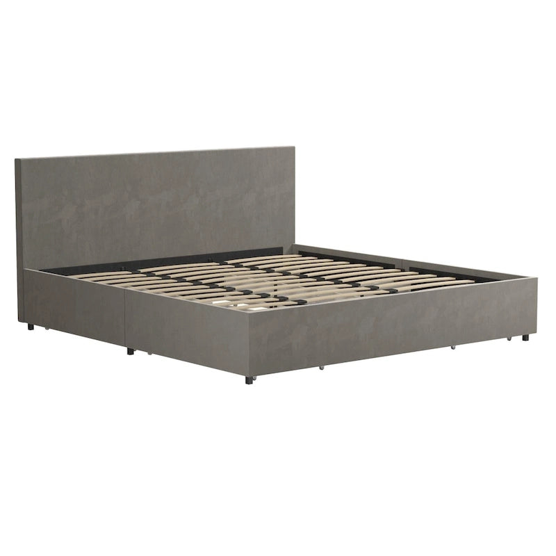 The Novogratz Kelly Upholstered Bed with Storage Drawers