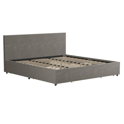 The Novogratz Kelly Upholstered Bed with Storage Drawers