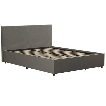 The Novogratz Kelly Upholstered Bed with Storage Drawers