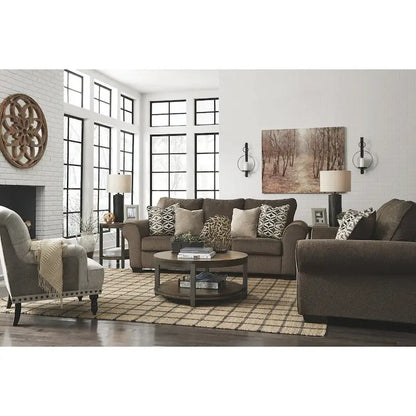 Roybeck Table (Set of 3) - Light Brown/Bronze - 38 W x 38 D x 18 H