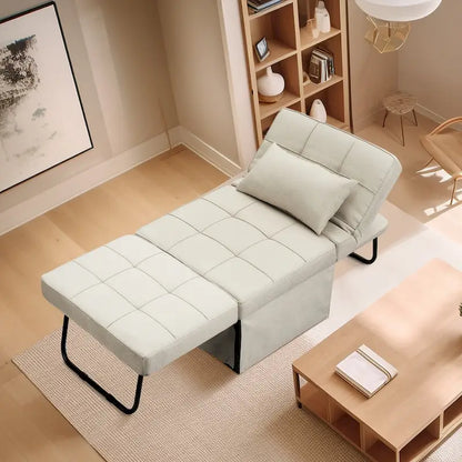 Zenova 4-1 Adjustable Sleeper Sofa Chair with Ottoman, Sofa Bed ,Couch Bed