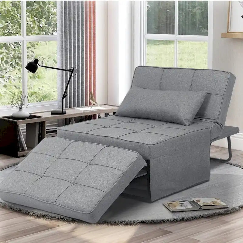 Zenova 4-1 Adjustable Sleeper Sofa Chair with Ottoman, Sofa Bed ,Couch Bed