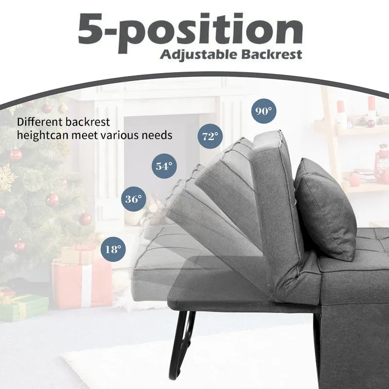 Zenova 4-1 Adjustable Sleeper Sofa Chair with Ottoman, Sofa Bed ,Couch Bed