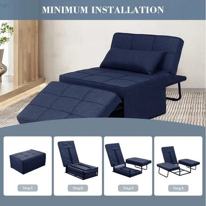 Zenova 4-1 Adjustable Sleeper Sofa Chair with Ottoman, Sofa Bed ,Couch Bed