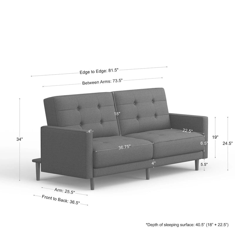 81.5 Sleeper Sofa with 8-Button Tufting