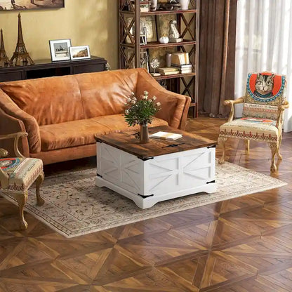 Farmhouse Coffee Table with Storage