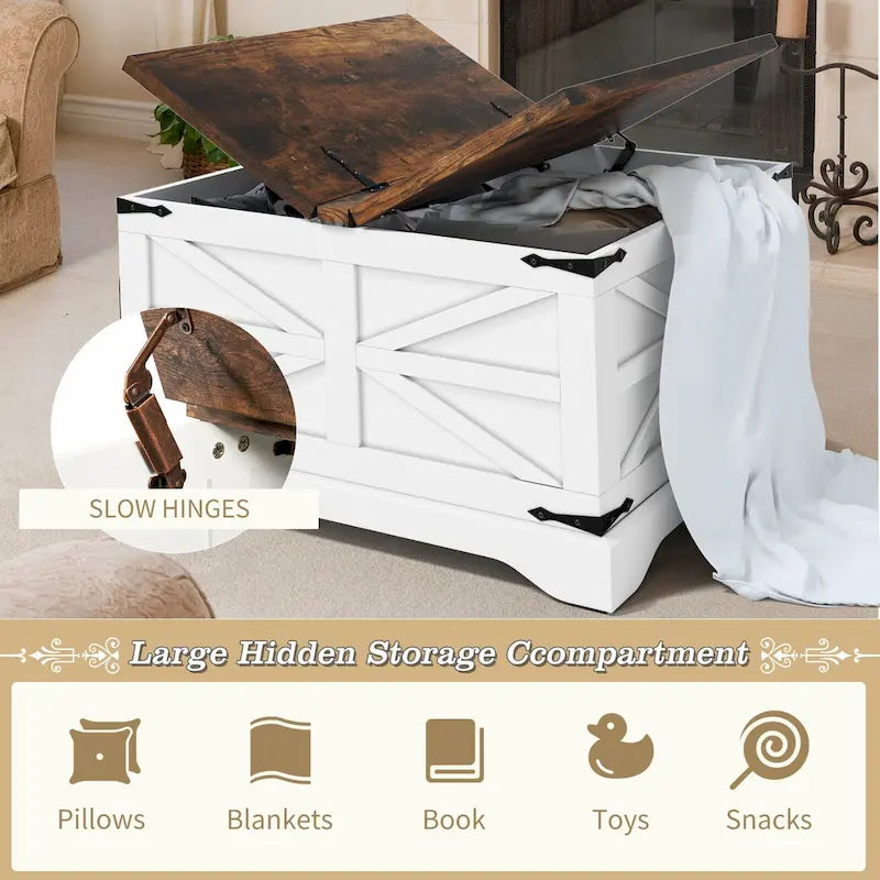 Farmhouse Coffee Table with Storage