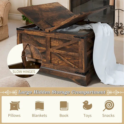 Farmhouse Coffee Table with Storage