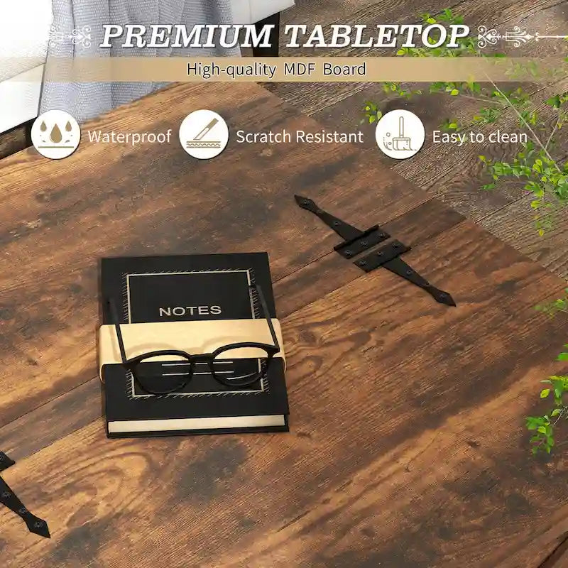 Farmhouse Coffee Table with Storage