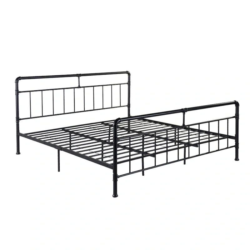 Mowry Industrial King-Size Bed Frame by Christopher Knight Home
