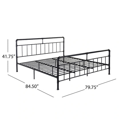 Mowry Industrial King-Size Bed Frame by Christopher Knight Home