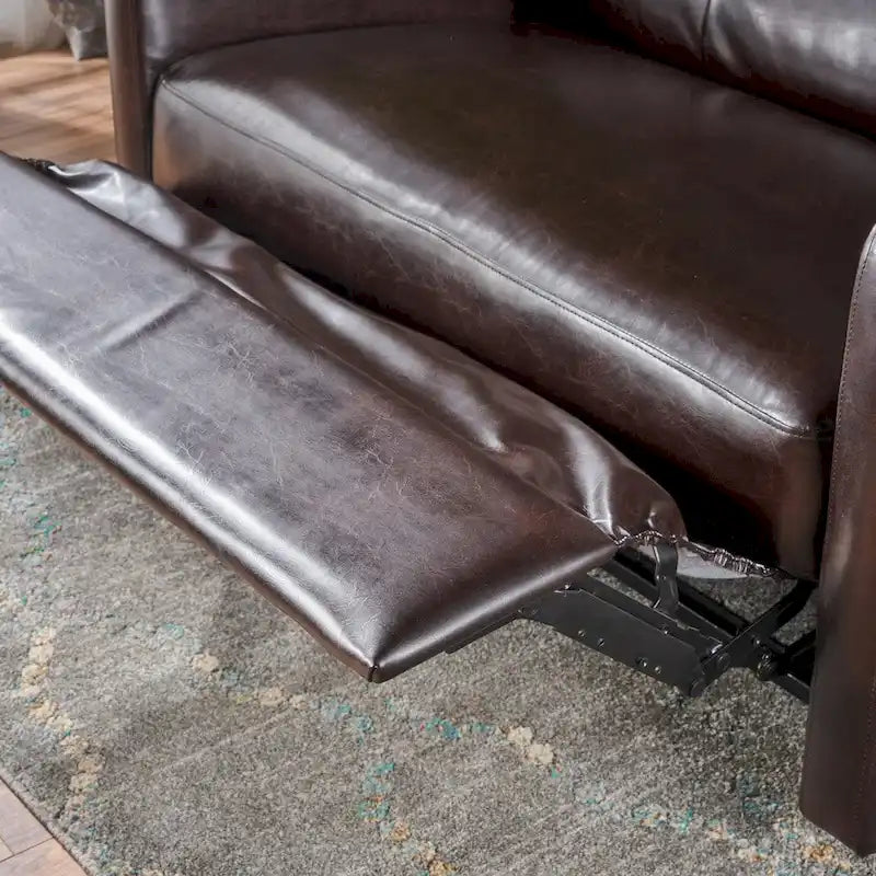 Halima Faux Leather 2-Seater Recliner Club Chair by Christopher Knight Home