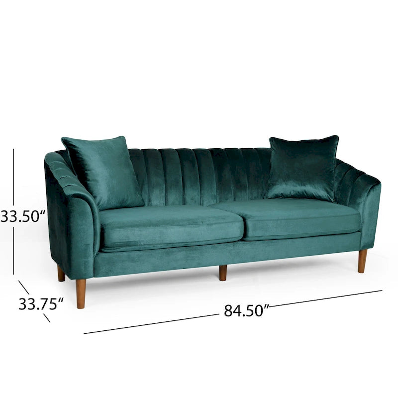Ansonia Contemporary Velvet 3-seat Sofa by Christopher Knight Home