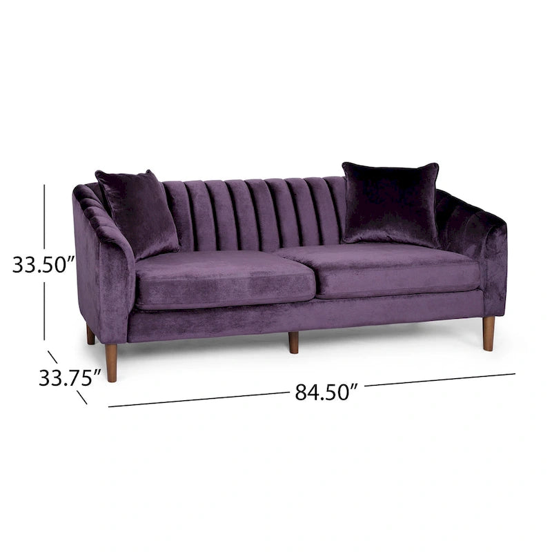 Ansonia Contemporary Velvet 3-seat Sofa by Christopher Knight Home