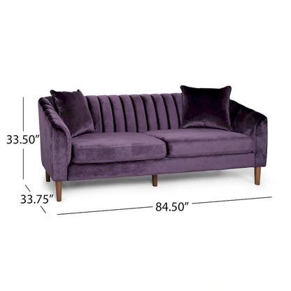 Ansonia Contemporary Velvet 3-seat Sofa by Christopher Knight Home