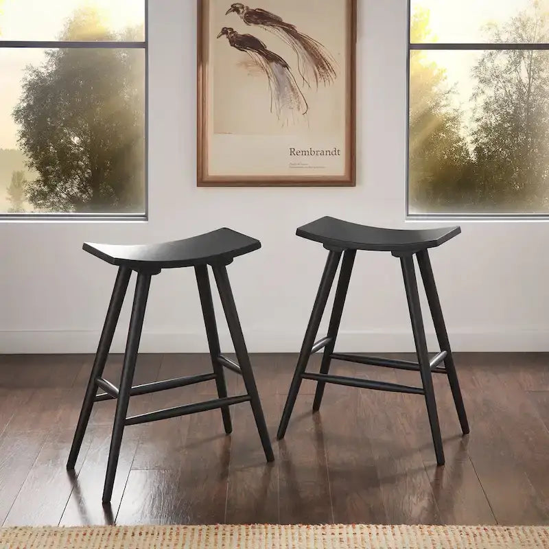 Pinehurst Solid Wood 24 Counter Stool (Set of 2) by iNSPIRE Q Modern