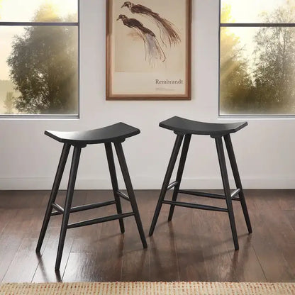 Pinehurst Solid Wood 24 Counter Stool (Set of 2) by iNSPIRE Q Modern