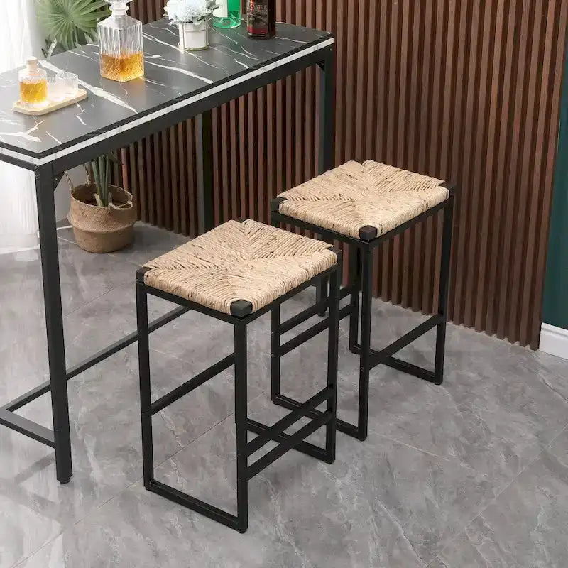 Modern Bar Stools Dining Chairs with Foot Rest for Kitchen